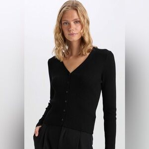 Vintage bebe ribbed black cardigan | Size M
